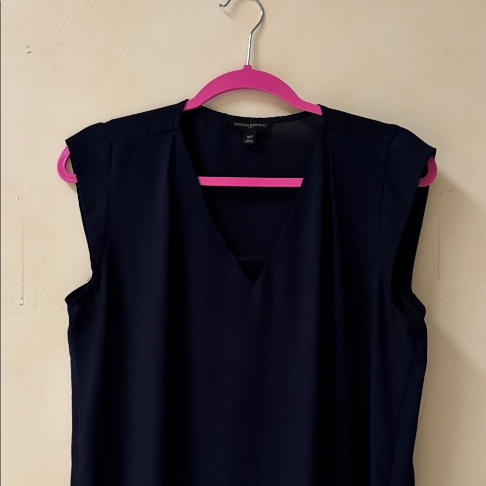 Banana Republic Dark Blue V-Neck Blouse